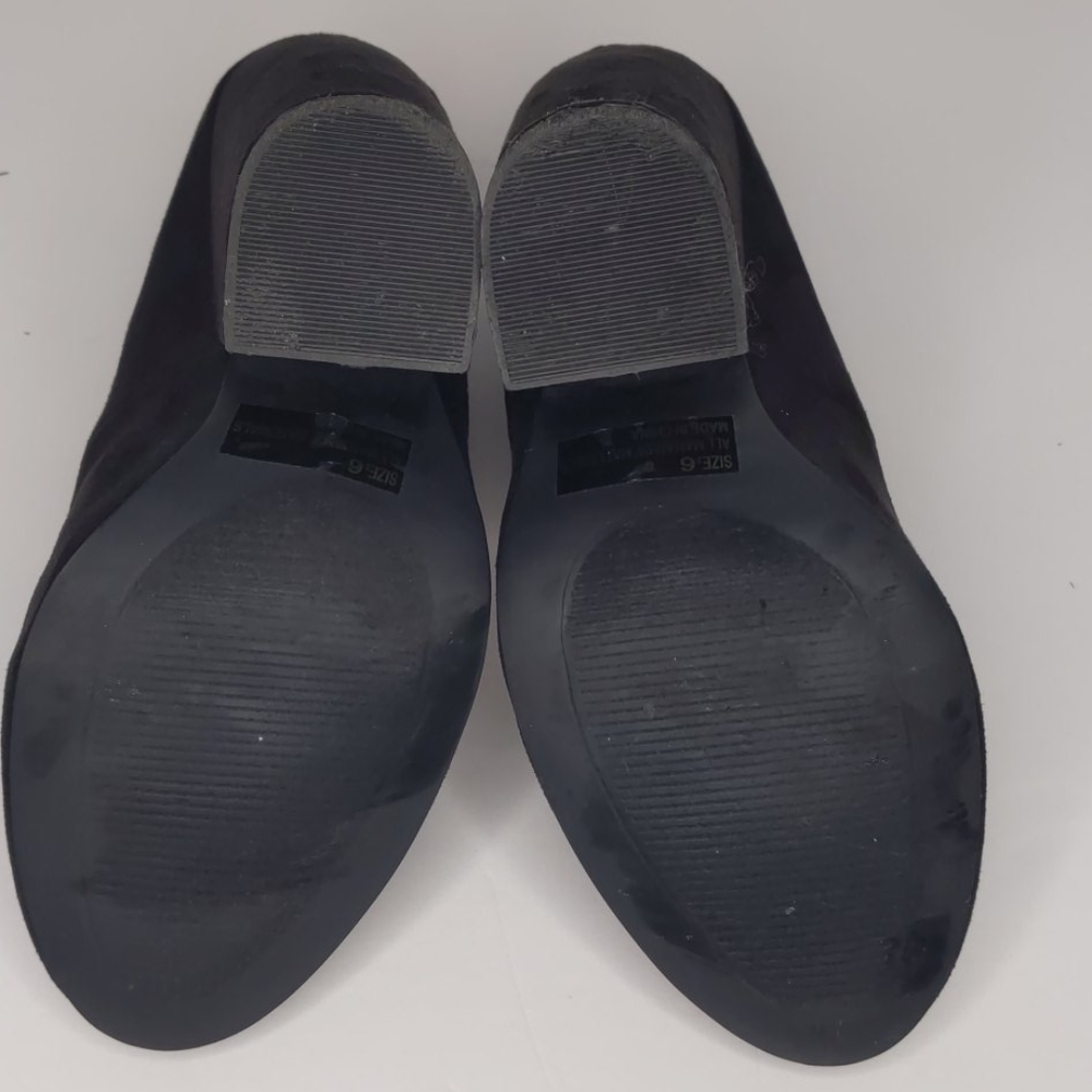 QUPID heel BLACK Faux Suede Size 6 - Picture 12 of 16